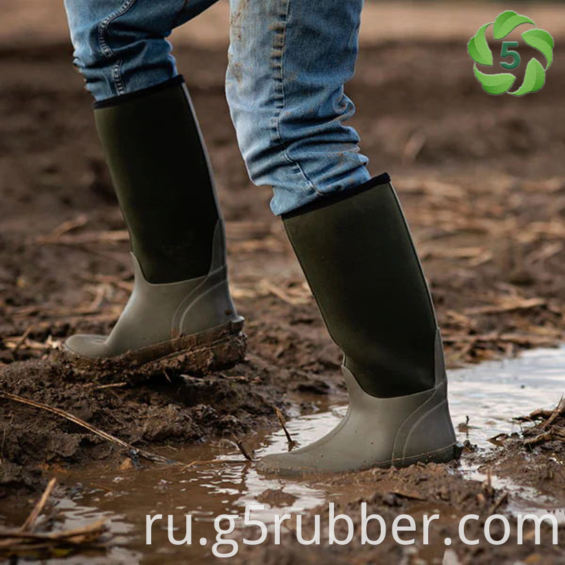 14 Inch Green Neo Rubber Boots